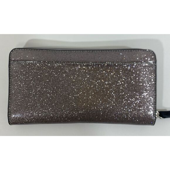 Kate Spade Mavis Street Neda Purple Glitter Large Continental Zip Wallet NWOT - Picture 5 of 8